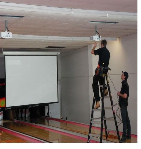 projector screen installation
